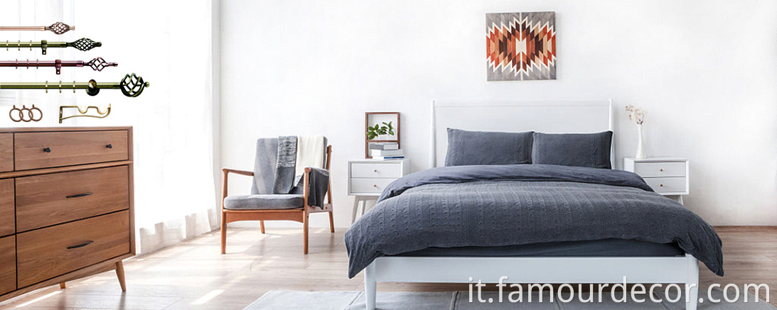 Twisted Wrought Iron Curtain Rod Spire